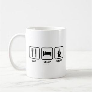 Caneca De Café Caneca Comer Dormir Escrever Café