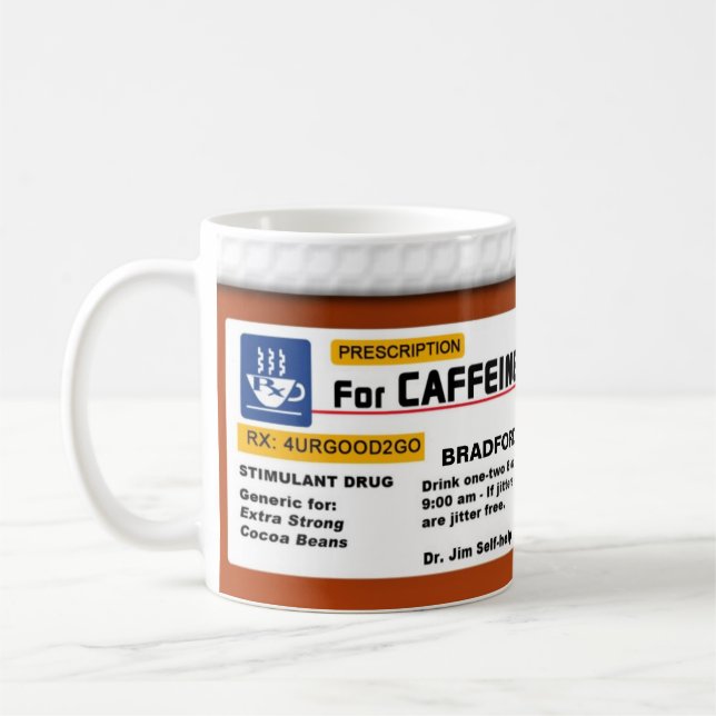 CANECA DE CAFÉ CANECA DA PRESCRIÇÃO DO CAFÉ - HUMOR (Esquerda)