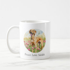 Caneca de Café – Caneca de Amante de Cão Saluki Pa