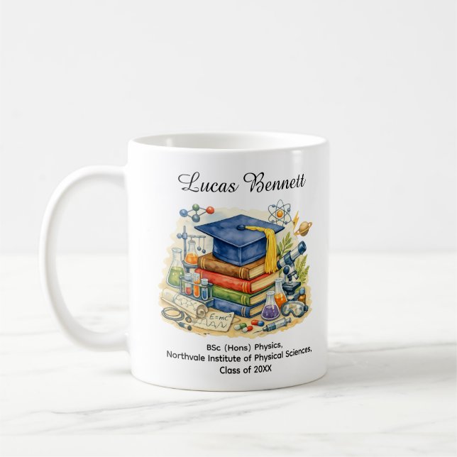 Caneca De Café 🎓Caneca de Formatura Marco do Físico (Esquerda)