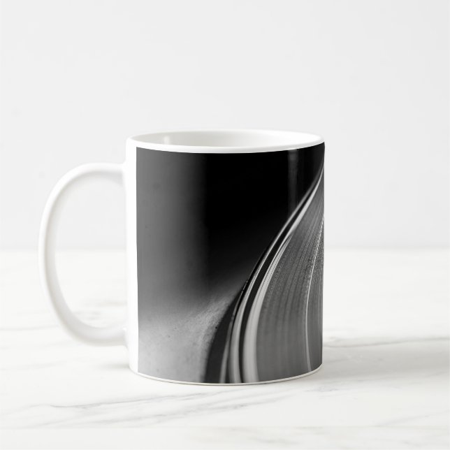 Caneca De Café Caneca: Disco de Vinil e Tocador de Discos (Esquerda)