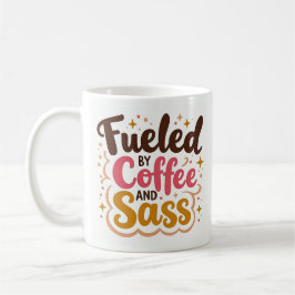 Caneca De Café Caneca Divertida Alimentada por Café e Sassy