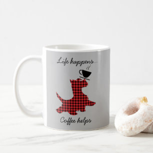 Caneca De Café Caneca Divertida Scottie Dog A Vida Acontece Café