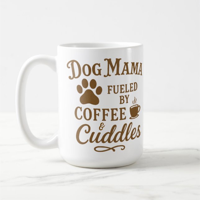 Caneca De Café Caneca Dog Mama - Energizada por Café & Abraços -  (Esquerda)