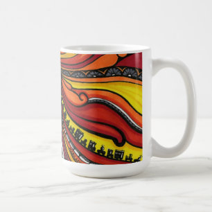 Caneca De Café "Caneca dos trabalhos de arte do vestido" por