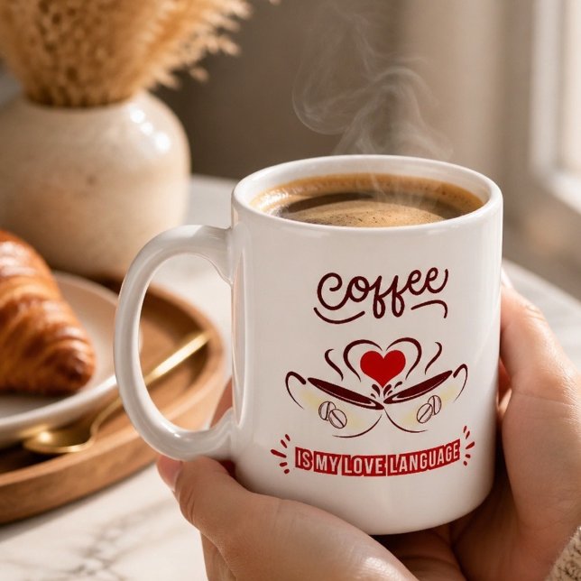 Caneca De Café Caneca Eu Amo Café (Criador carregado)