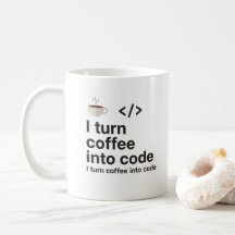 Caneca Eu Transformo Café Em Código – Programador