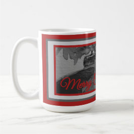 Caneca De Café Caneca: Férias do Ornamento Carmesim