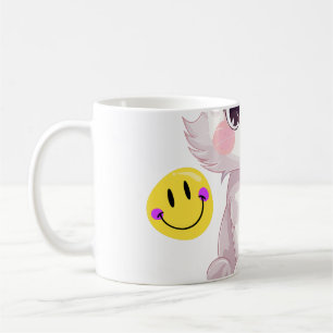 Caneca De Café "Caneca Gato Fofo Com Patas Nuvem"