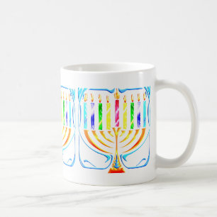 Caneca De Café Caneca:  Hanukkah Menorah - Chanukah Menorah