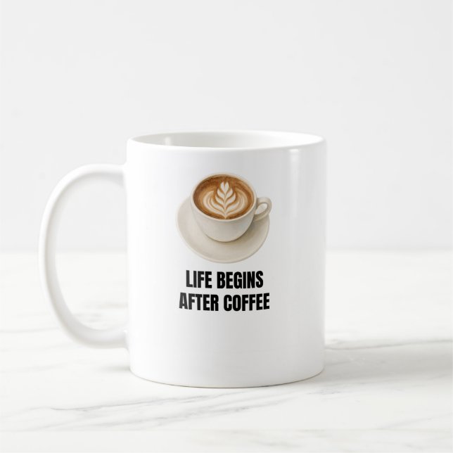 Caneca De Café Caneca Life Begins After Coffee | Amante do Café E (Esquerda)