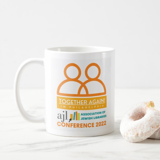 Caneca De Café Caneca: Logotipo da Conferência AJL 2022 (Com Donut)