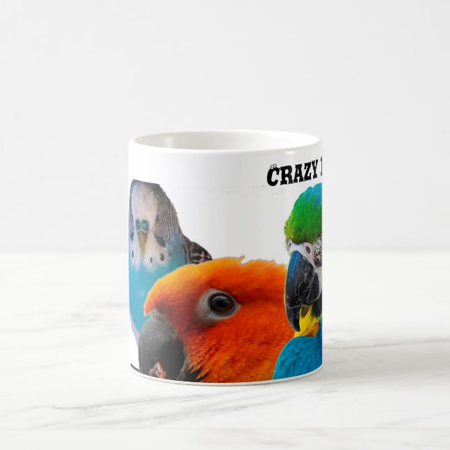 Caneca De Café Caneca louca da senhora café do pássaro (Centro)