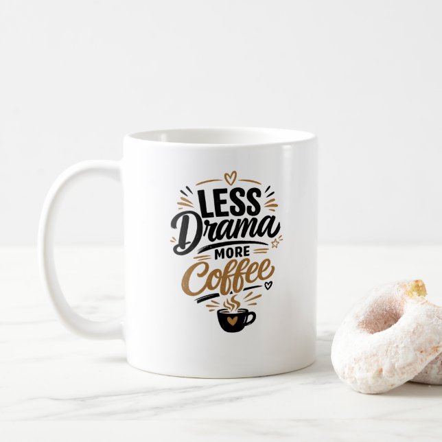 Caneca De Café Caneca Menos Drama Mais Café (Com Donut)