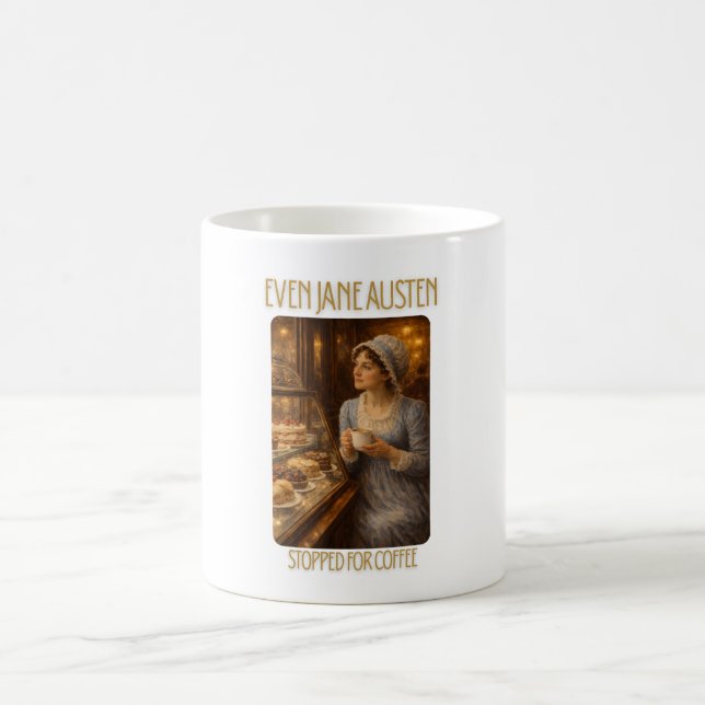 Caneca De Café Caneca Mesmo Jane Austen Parou para Café (Centro)