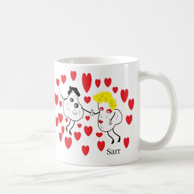 Caneca De Café Caneca: Namorados Kisses (Direita)