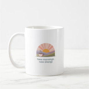 Caneca De Café Caneca Nova Manhãs Nova Energia   Café Motivaciona