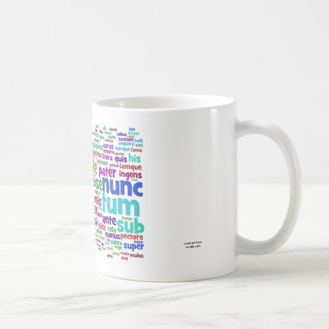 Caneca De Café caneca: palavras principais do aeneid 200 (Direita)