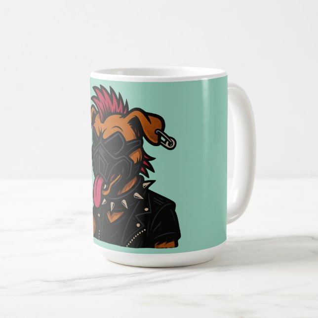 Caneca De Café Caneca para café cachorro maluco (Frente Esquerda)
