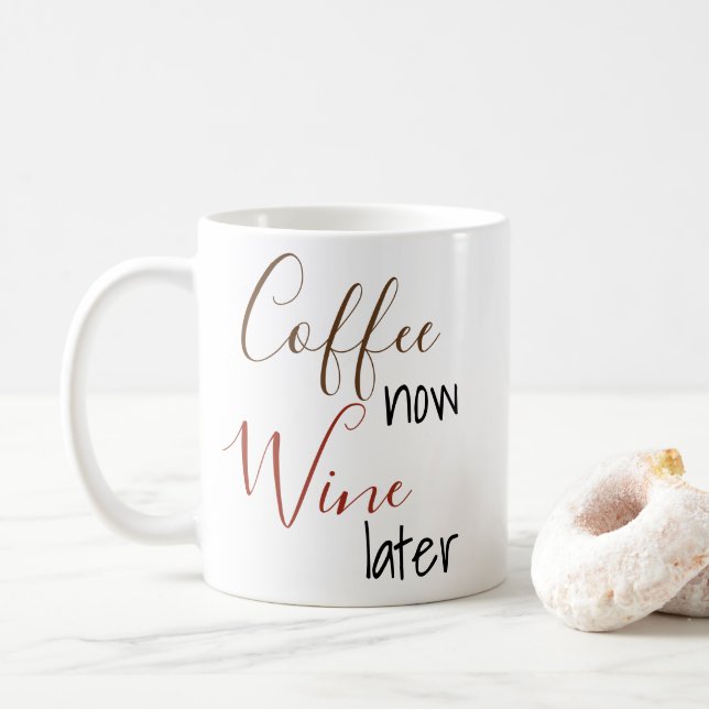 Caneca De Café Caneca Personalizada Presente Café Agora Vinho Dep (Com Donut)