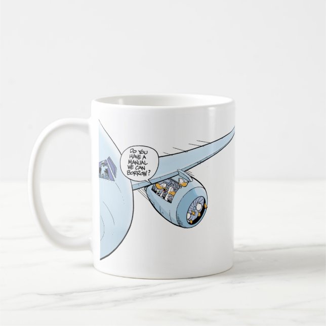 Caneca De Café Caneca piloto da piada do café do humor (Esquerda)