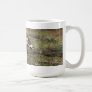 Caneca De Café "Caneca selvagem do lobo no funcionamento"