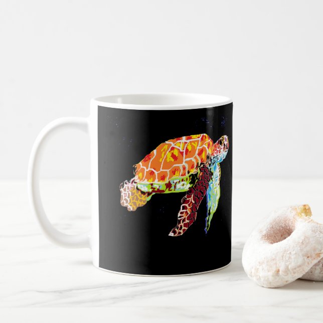 Caneca De Café Caneca: Tartarugas marinhas (Com Donut)