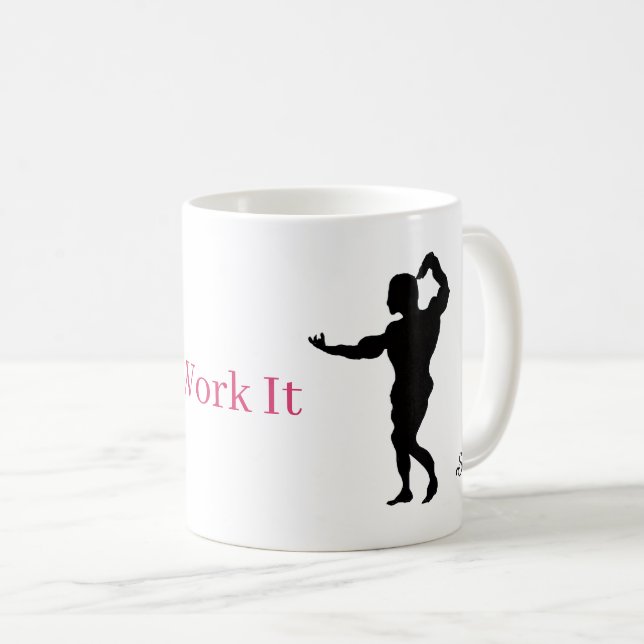 Caneca De Café Caneca: Trabalhe Nisso (Frente Esquerda)
