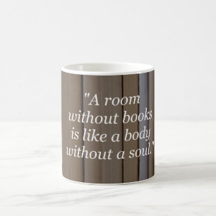 Caneca De Café Caneca: Um quarto sem livros é um corpo sem alma