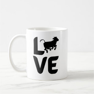 Caneca De Café Caneca Vaca Correndo com Amor – Café para Amantes