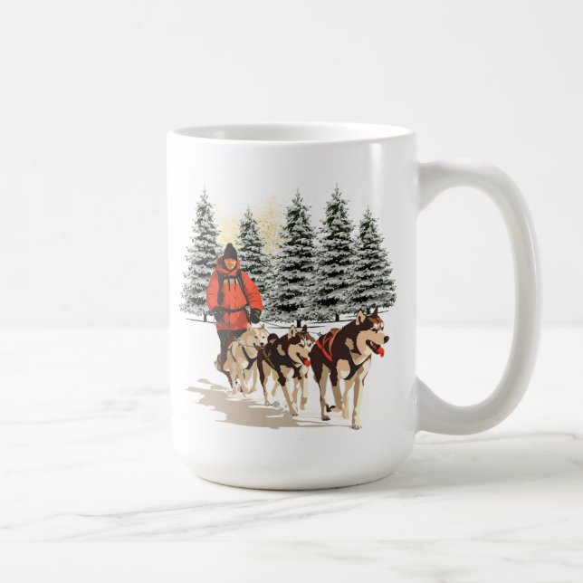 Caneca De Café "Canecas de Cães de Trenó (Direita)