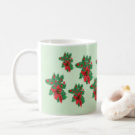 Caneca De Café Canecas: Poinsettias de Natal