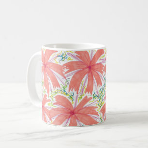 Caneca De Café Canela de Flor Tropical Sunburst