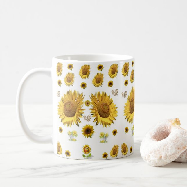 Caneca De Café Canela de girassol (Com Donut)