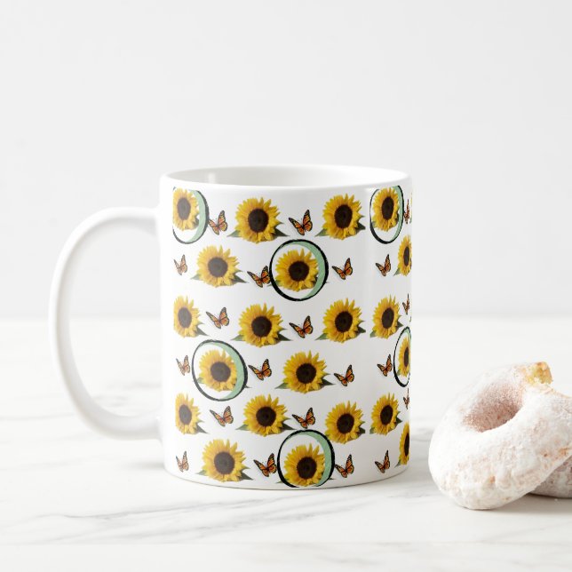 Caneca De Café Canela de girassol (Com Donut)