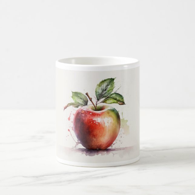 Caneca De Café Canela de Maçã de Aquarela (Centro)