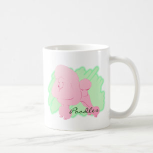 Caneca De Café Canela de Poodle Rosa