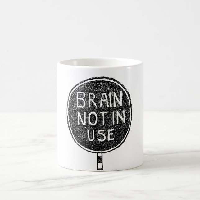 Caneca De Café Caneta "Cérebro não utilizado" (Centro)