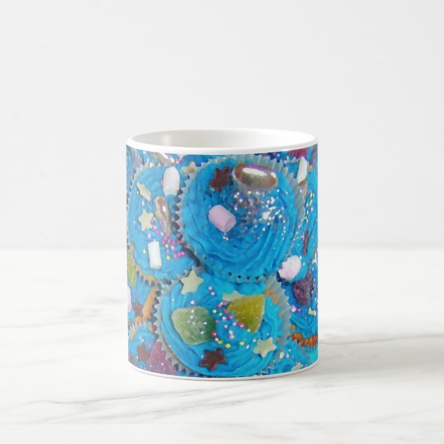 Caneca De Café Caneta Cupcake azul (Centro)