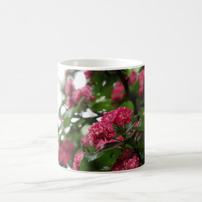 Caneca De Café Caneta de Fotografias em Árvores Rosa (Centro)