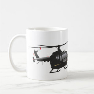 Caneca De Café Caneta de helicóptero preto alemão claro