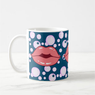 Caneca De Café Caneta de lábios de bolhas