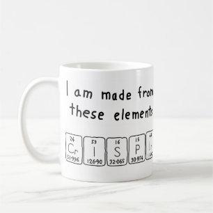 Caneca De Café Caneta de nome de mesa periódica Crispin
