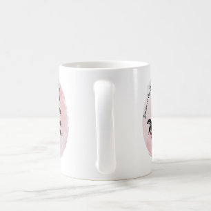 Caneca De Café Caneta de Rosa e tinta desenhando a rosa - Foco na