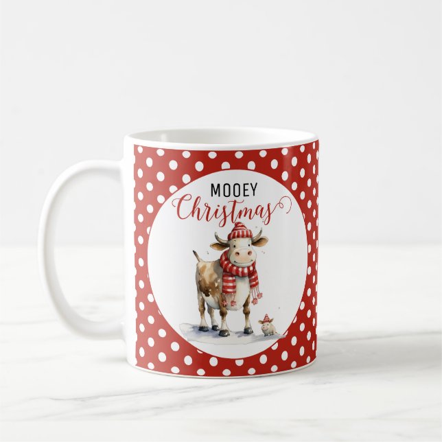 Caneca De Café Caneta de Vaca de Natal (Esquerda)