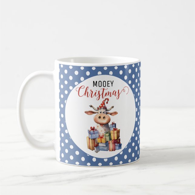 Caneca De Café Caneta de Vaca de Natal (Esquerda)