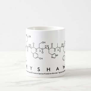 Caneca De Café Caneta do nome do peptídeo do programa