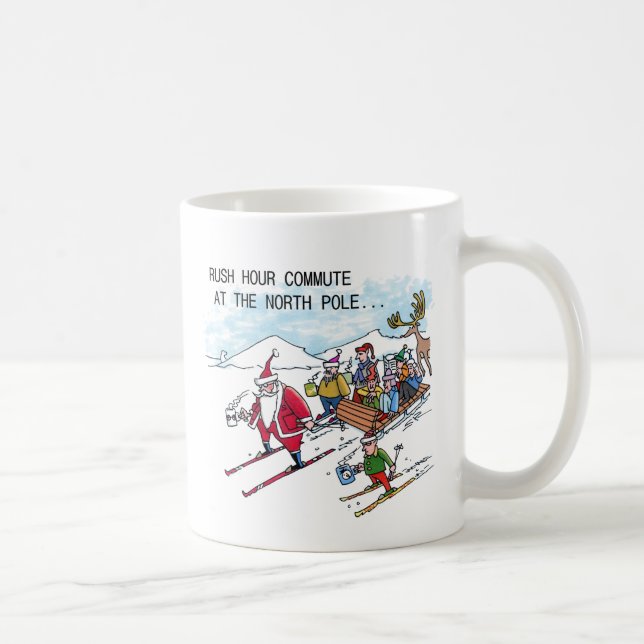 Caneca De Café Caneta esquerda do Polo Norte - Hora de Rush (Direita)