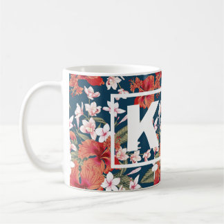 Caneca De Café Caneta Floral Colorida Personalizada