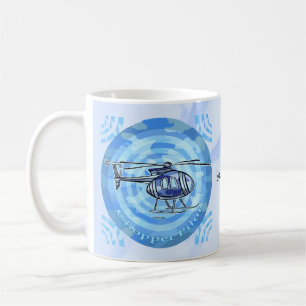 Caneca De Café Caneta Helicóptero do Céu Azul